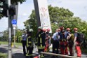 Koelner Seilbahn Gondel blieb haengen Koeln Linksrheinisch P008